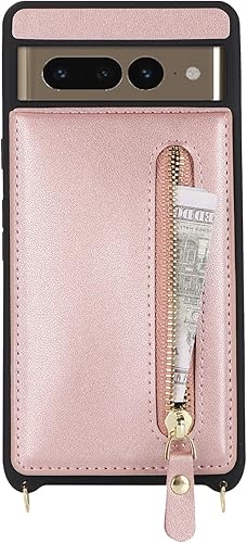 Miniatura 4 de Funda para Google Pixel 7 Pro con tarjetero para mujer, Pixel 7 Pro Funda para teléfono con correa y ranuras para tarjetas de crédito Crossbody con
