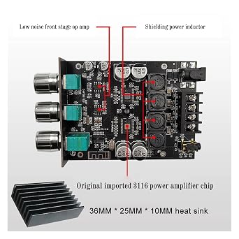 ZK-1002T Bluetooth Amplifier HIFI 2.0 Channel 100Wx2 Module Kit Multi-Purpose
