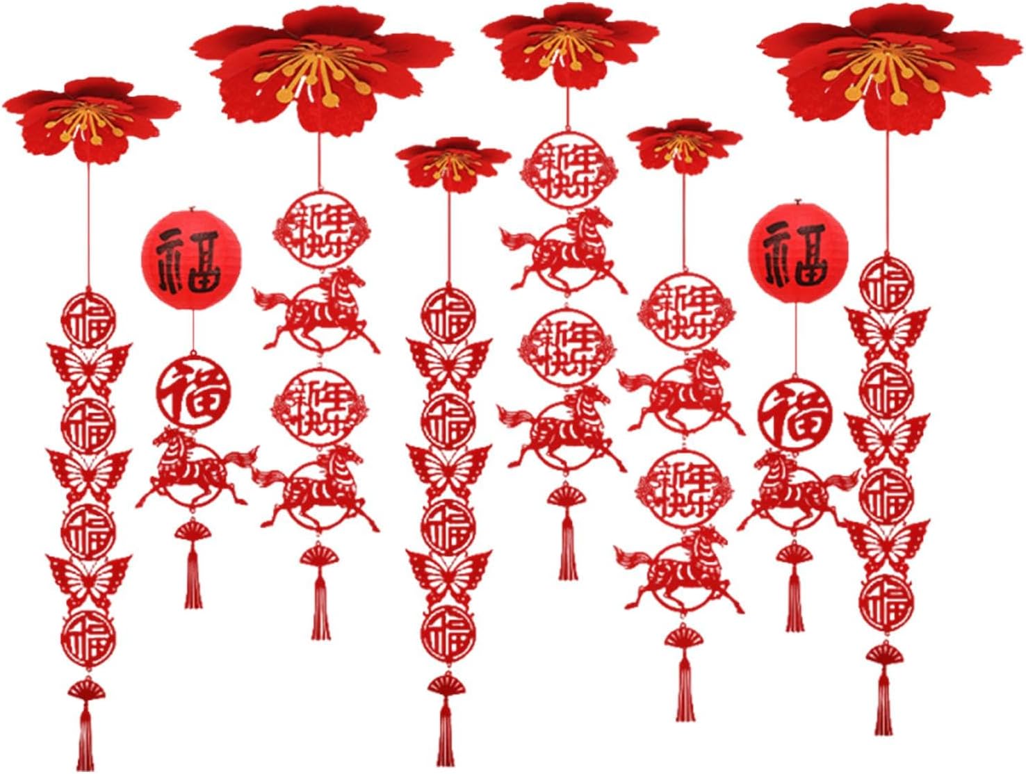 Chinese New Year Ceiling Decoration 2026 Fu Character for Office Celebration Horse|Home & Garden|Greeting Cards & Party Supply|Party Supplies|Party Decorations