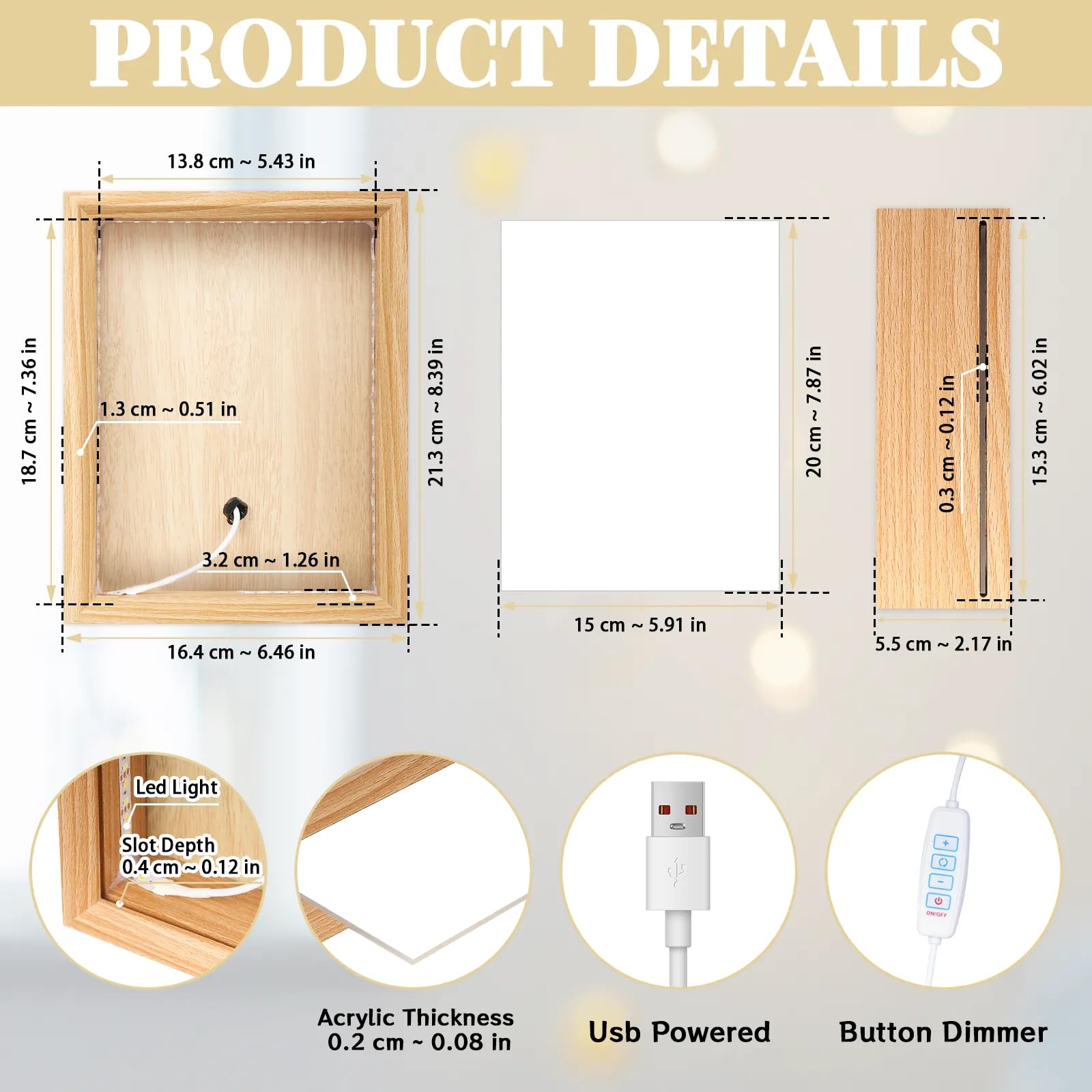 Light Up Painting, Fantastic Tree Wall Art Picture Light Mystical Tree Light Up Desktop Art Frame, 10 Brightness, USB Powered, 3 Lighting Modes, Anxiety Relief Decor Gift for Bedroom Home