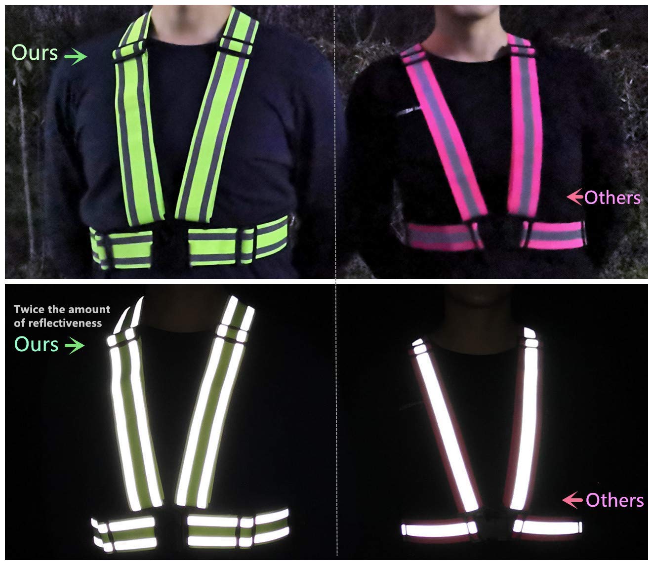 Chaleco de seguridad de alta visibilidad, equipo reflectante para correr, caminar, ciclismo, construcción, motocicleta, hombres, mujeres