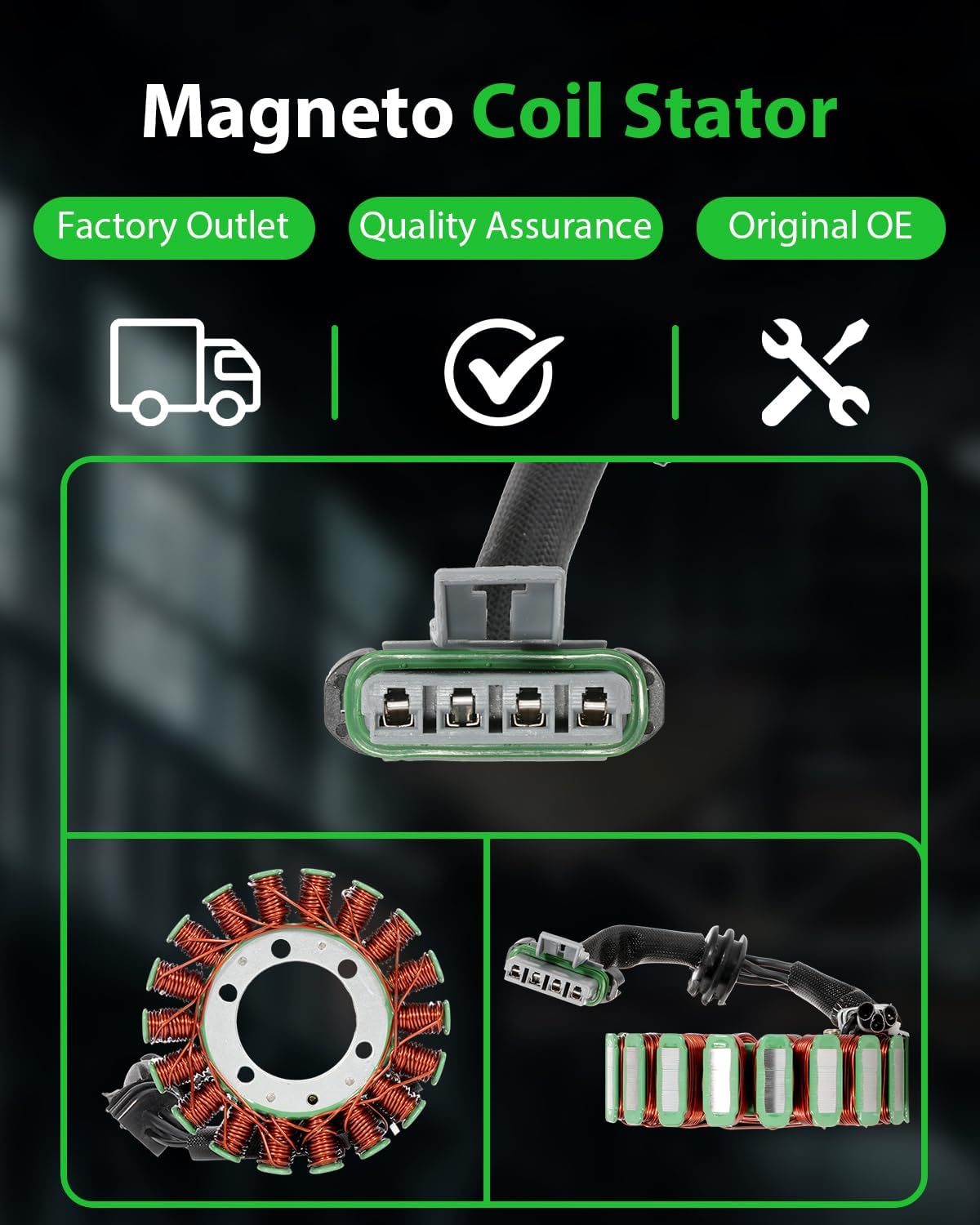 SCITOO Magneto Coil Stator with Voltage Rectifier 2007 For Polaris Ranger XP 700 4X4