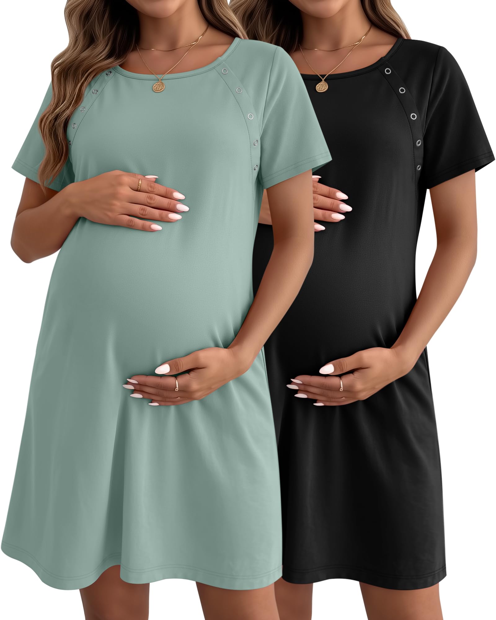 Huukeay 2-Pack Gown