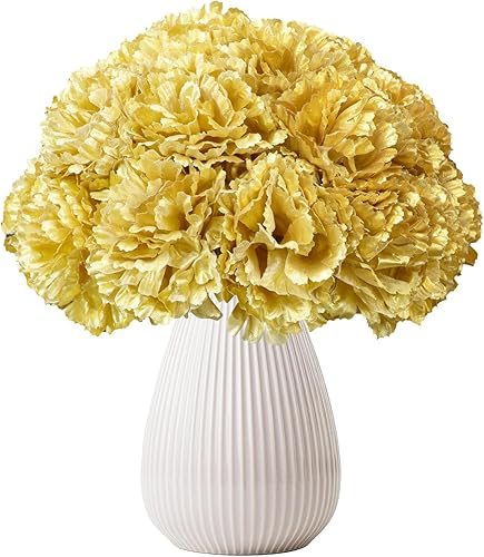 Miniatura 3 de Eternal Blossom Flor de clavel de seda, 50 flores artificiales, utilizada para decoración de bodas, flores hechas a mano, flores de clavel de 3.5