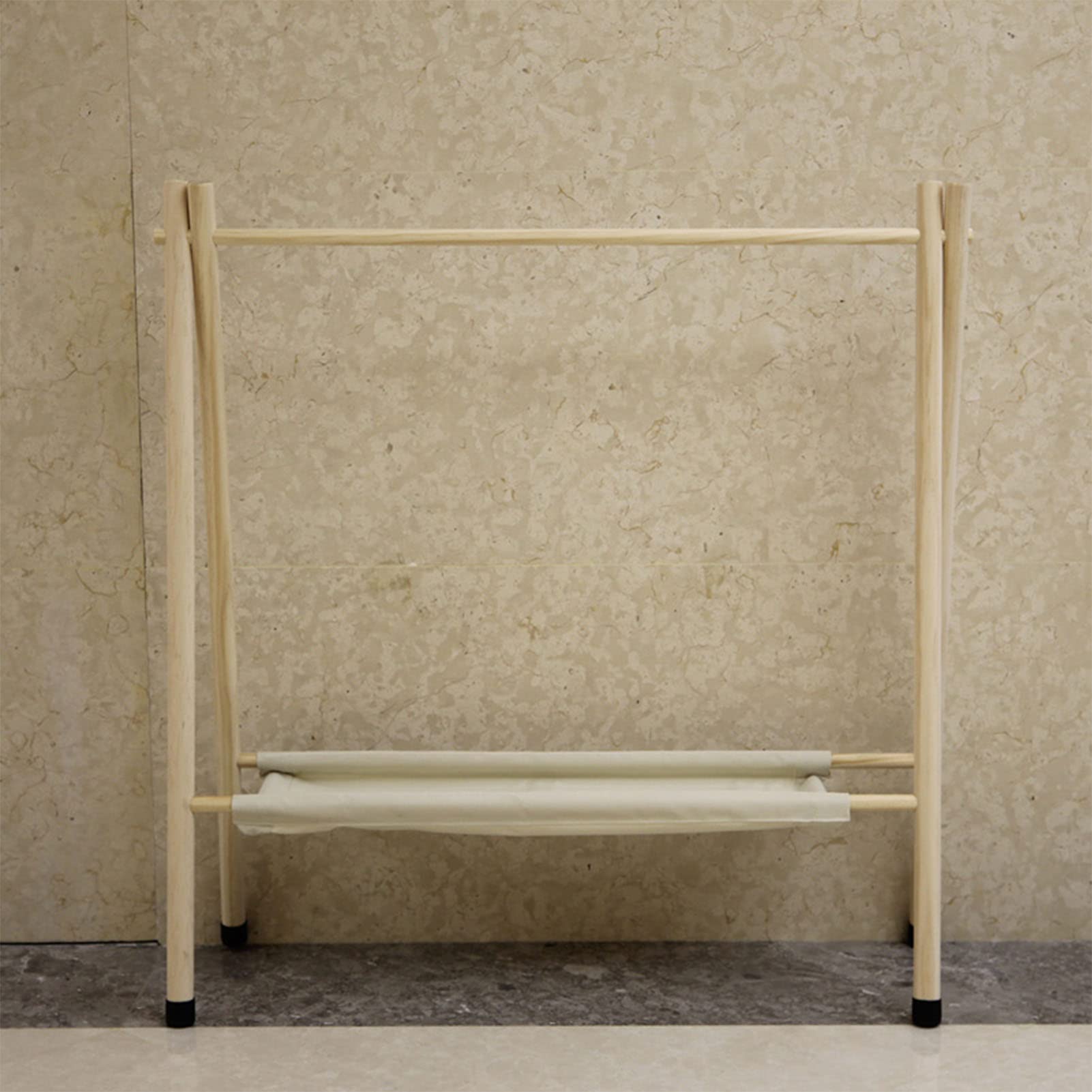 Estantería de camping plegable, estructura estable, estante portátil de metal de madera con ganchos, adecuado para camping, viajes, camping con ganchos