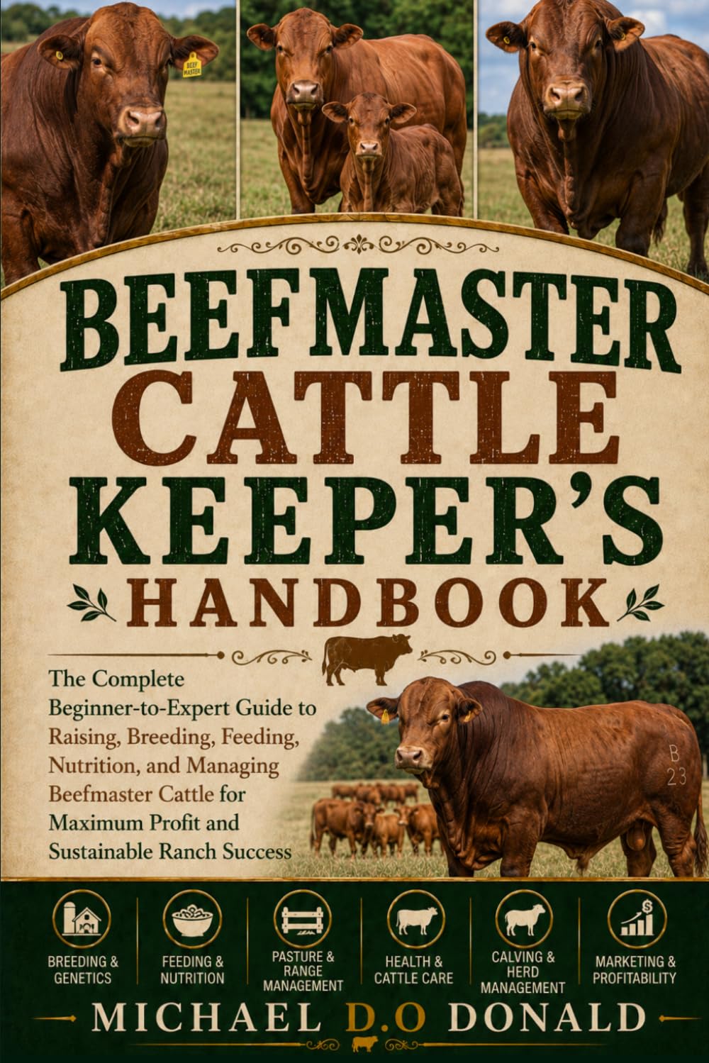 BEEFMASTER CATTLE KEEPER'S HANDBOOK: The Complete Beginner-to-Expert Guide to Raising, Breeding, Feeding, Nutrition, and Managing Beefmaster Cattle for Maximum Profit and Sustainable Ranch Success