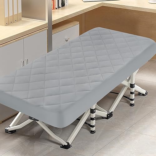 Miniatura 7 de Protector de colchón impermeable acolchado para cuna, funda protectora de colchón ajustable de 30 x 75 pulgadas para cama individual estrecha,