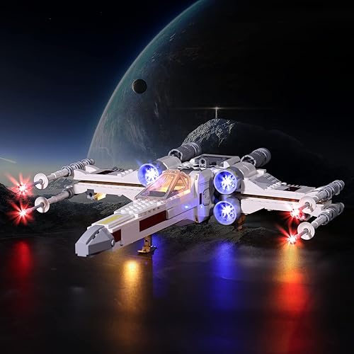 Bourvill Kit de luces LED para Lego Star Wars Luke Skywalker's X-Wing Fighter 75301 Juego de luces compatible con Lego 75301 Versión clásica (kit