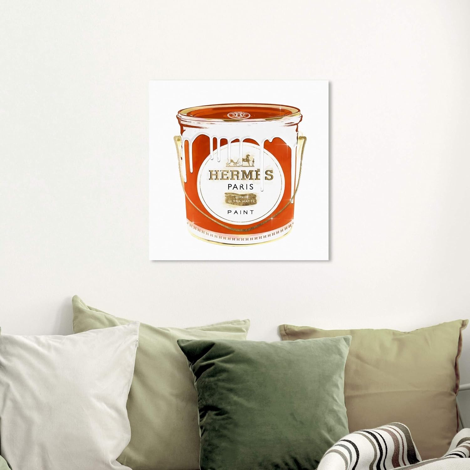 The Oliver Gal Artist Co. Oliver Gal 'French Luxe Paint' Orange Fashion Wall Art Print Premium Canvas 20" x 20"