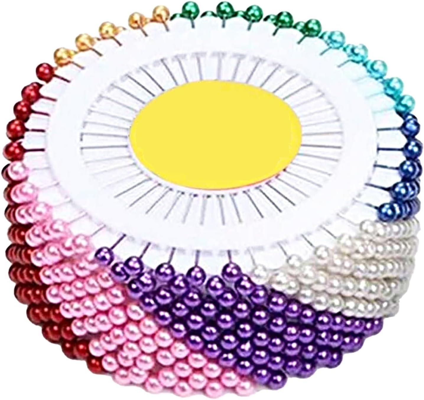 Round Head Sewing Pins 2880Pcs Sewing Pins Straight Head Round Pearl Dressmaking Quilting Accessories Crafts(Colorful)