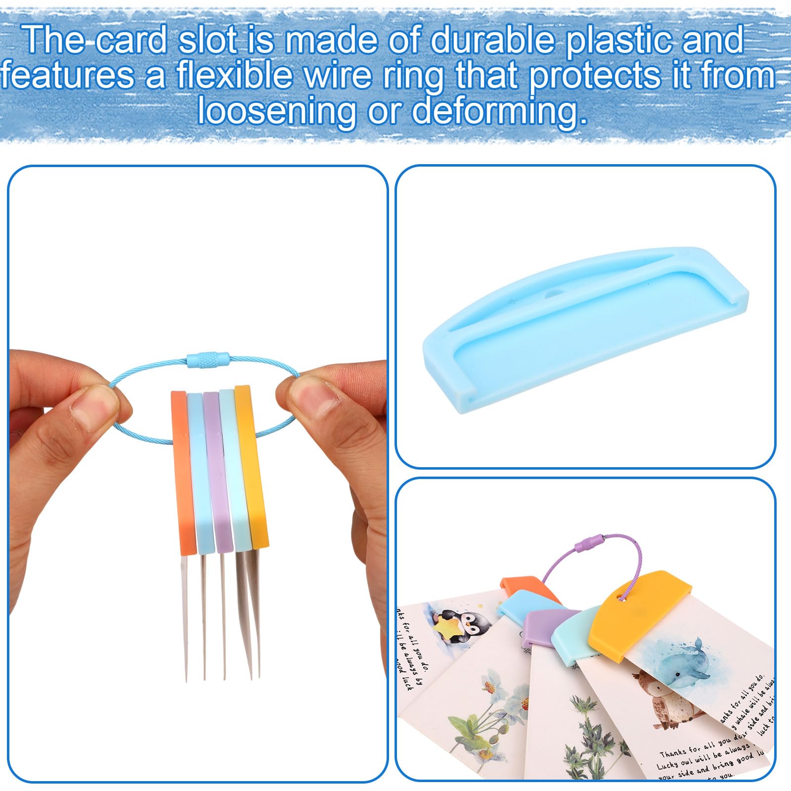 Sinbana 20pcs Card Holder for Yoto, Portable & Reusable Plastic Card Holder Storage with 10 Ring Loops Practical Kids Travel Carrier Suitable for Yoto Accessories - Image 4