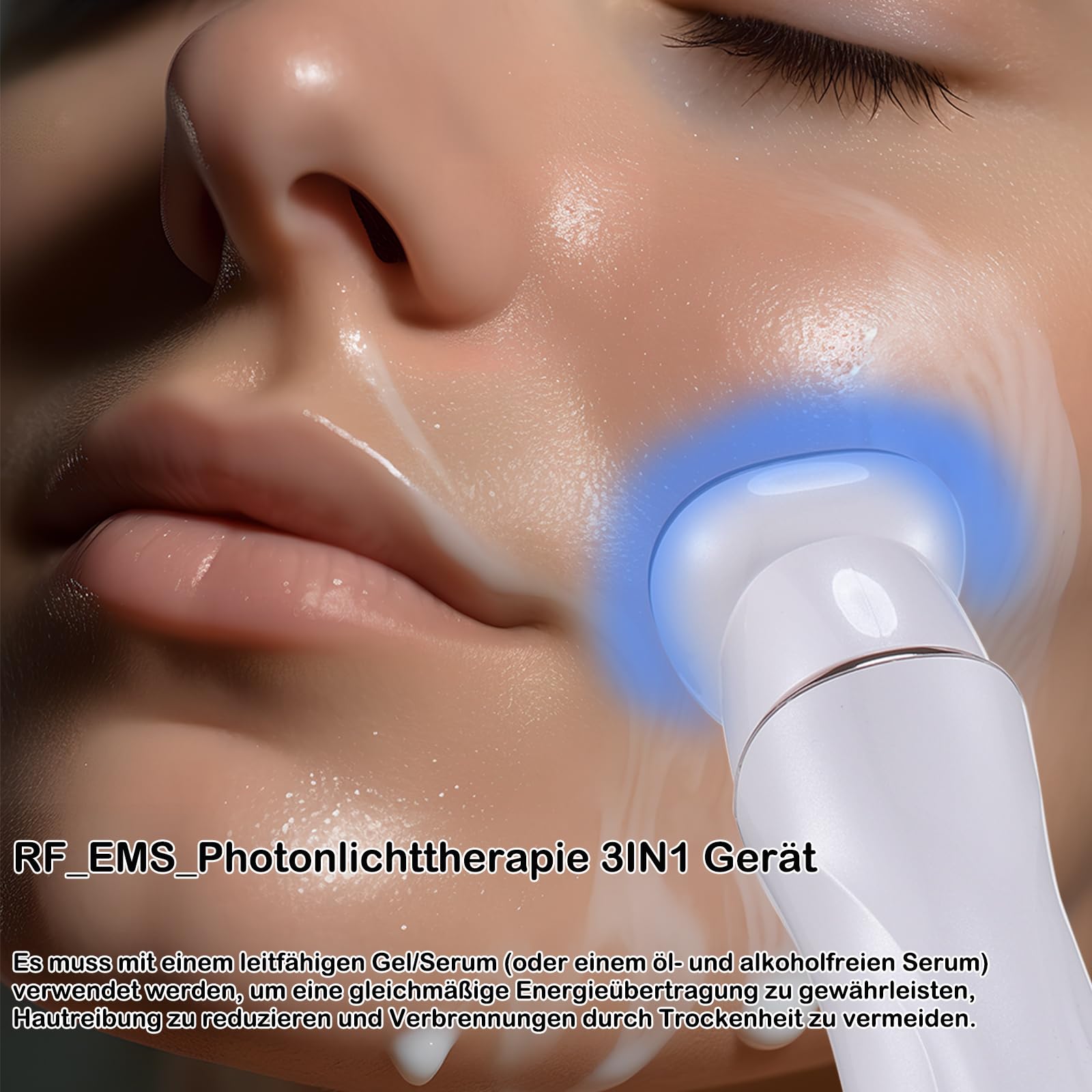 Radiofrequenz Gerät RF_EMS_VR Gerät für Zuhause 1 MHz 90 KHz 3 Farben BIO_Photonlichttherapie Hautlicht blau grün rotlicht für Gesicht und Körper Massagegerät Hautverjüngung Straffe Haut