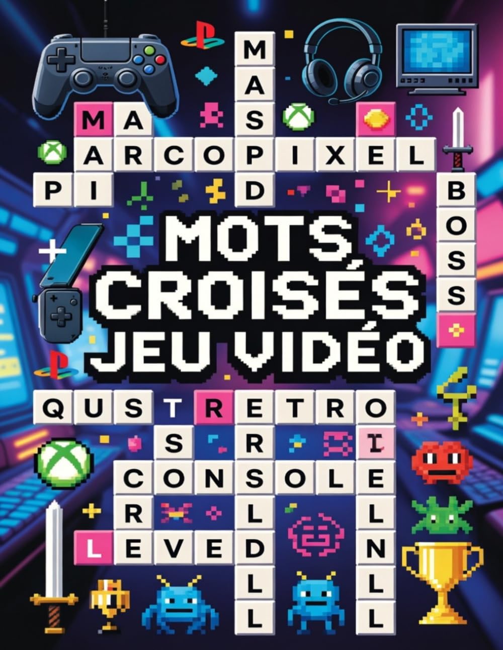 Mots croisés jeu vidéo: Spécial jeu vidéo - 60 grilles, 3 niveaux