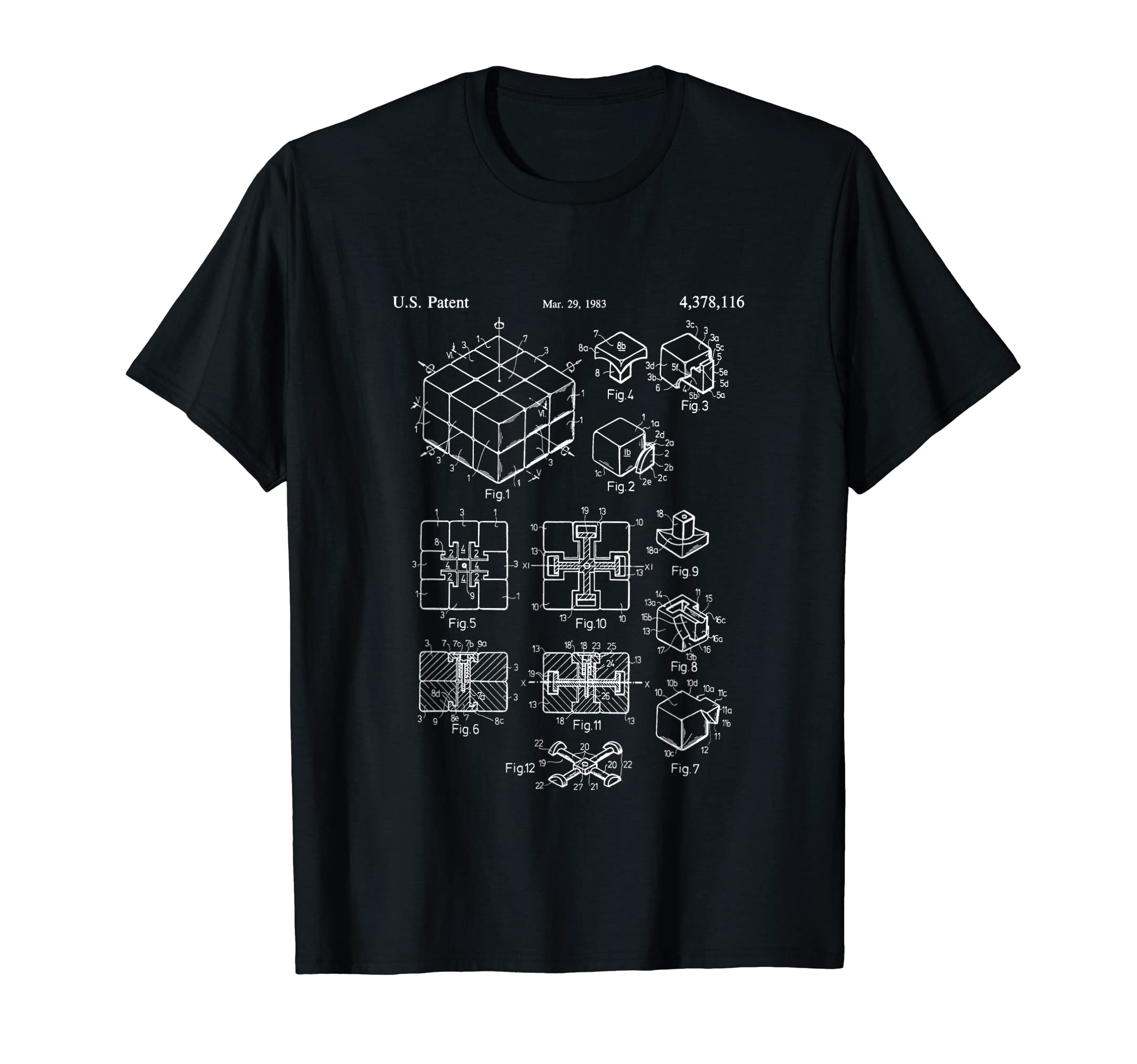 Sheep & Squirrel, LLCCompetitive Puzzle Cube Rubik Patent Speed Cubing T-ShirtOEKO-TEX STANDARD 100