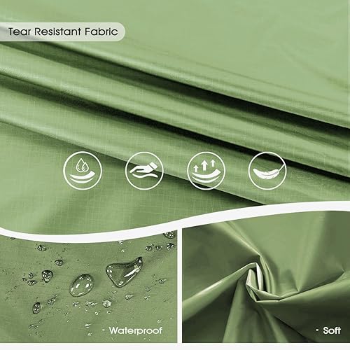 Miniatura 4 de Cosmine Poncho de lluvia con capucha para adultos con bolsillo, impermeable, ligero, unisex, chaqueta impermeable para senderismo, camping,