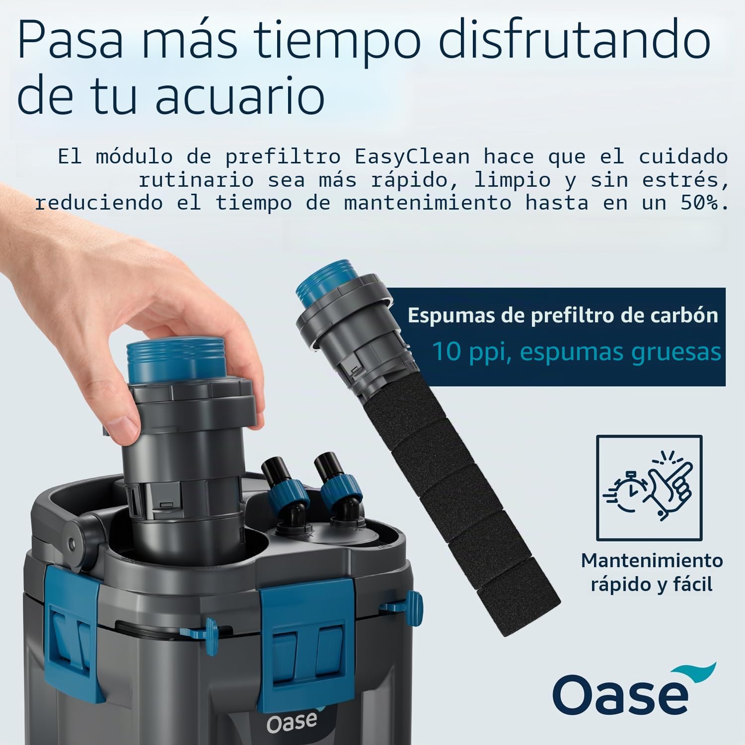 OASE BioMaster 2 250 - Filtro de recipiente para acuarios, filtro externo para acuario con prefiltro EasyClean, rendimiento silencioso, agua dulce y salada, hasta 70 galones