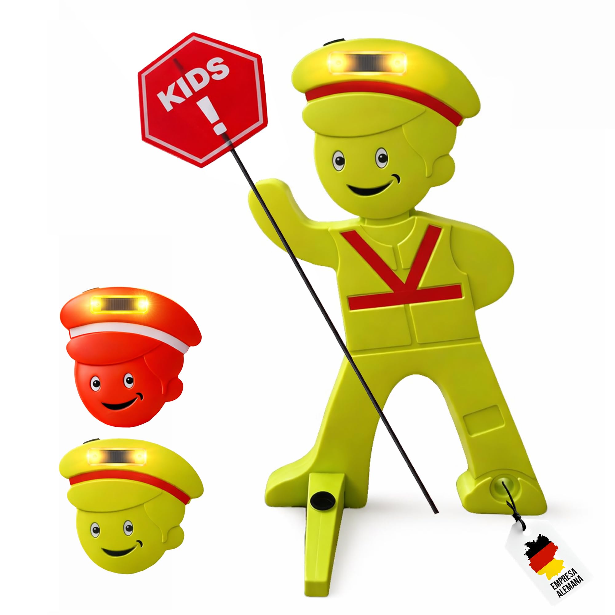 Señal Niños Jugando – Señal Vial Infantil Reflectante para Calle | Base rellenable agua o arena • Alta visibilidad para zonas residenciales