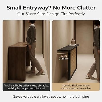 Solid Wood Entryway Console Table, Small Narrow Hallway Sofa Accent Counter