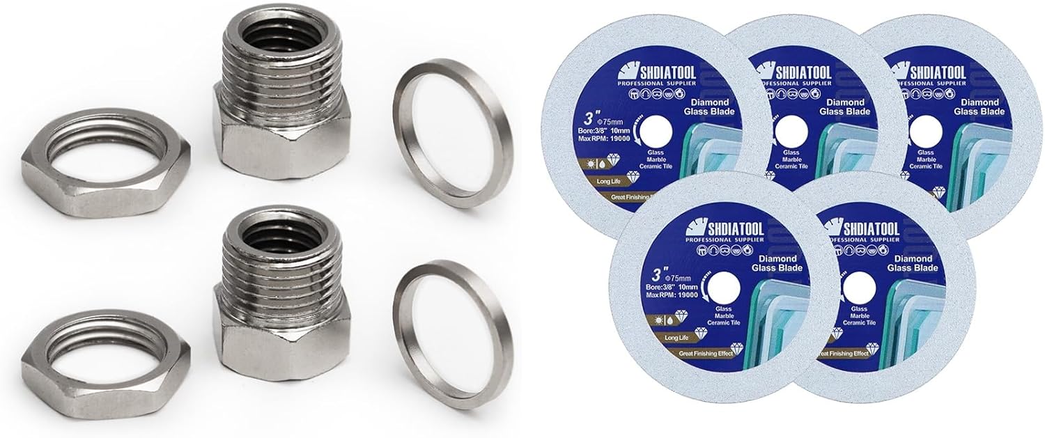 SHDIATOOL Adapter for Core Bits Conversion 5/8-Inch-11 to 7/8"(22.23mm) Bore Connection (Pack of 2)