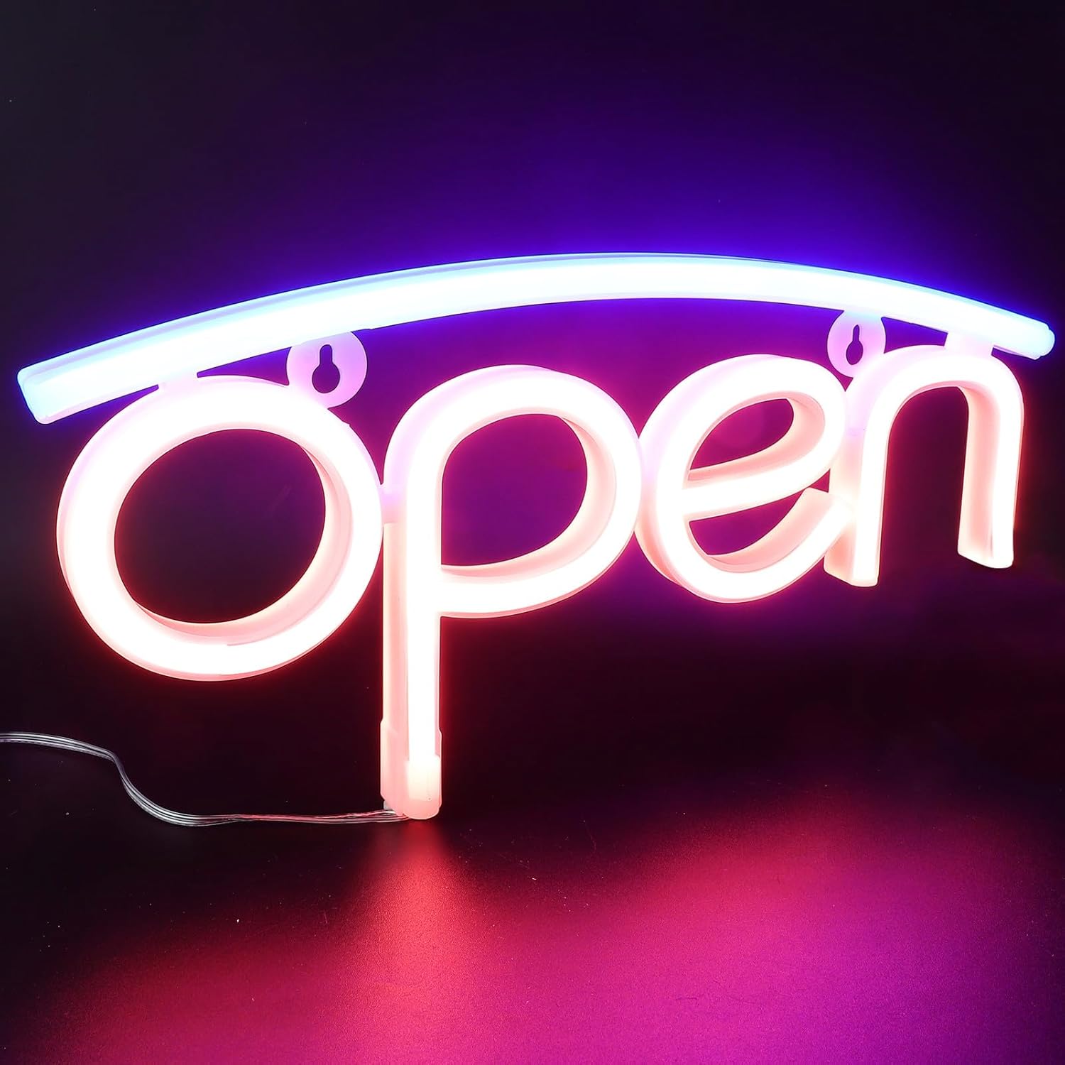 Amazon.com : SAFIGLE LED Neon Open Sign for Business Wall Decor, Blue ...