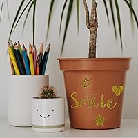 Vista 10 de Glitter Letter Stickers 810 Pieces 10 Sheets Alphabet Number Stickers,Self Adhesive Letters for Scrapbooking,Mailbox,Kitchen,Graduation Black