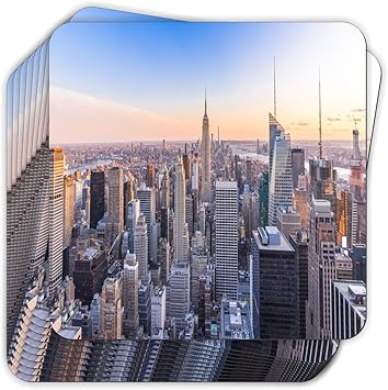 New York City Skyline in Manhattan Empire State Building Design Coasters