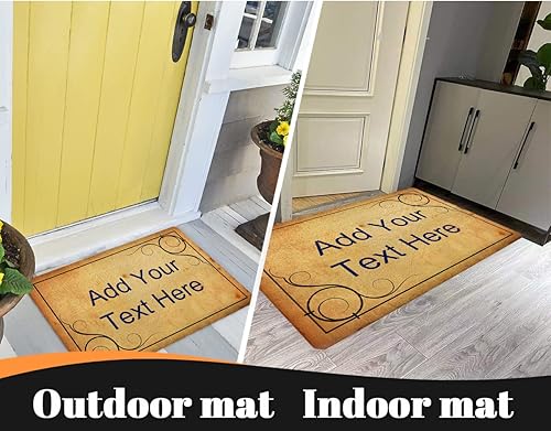 Miniatura 4 de Tapetes de bienvenida personalizados para exteriores añade tu texto diseño de decoración de interiores tapete antideslizante para puerta delantera