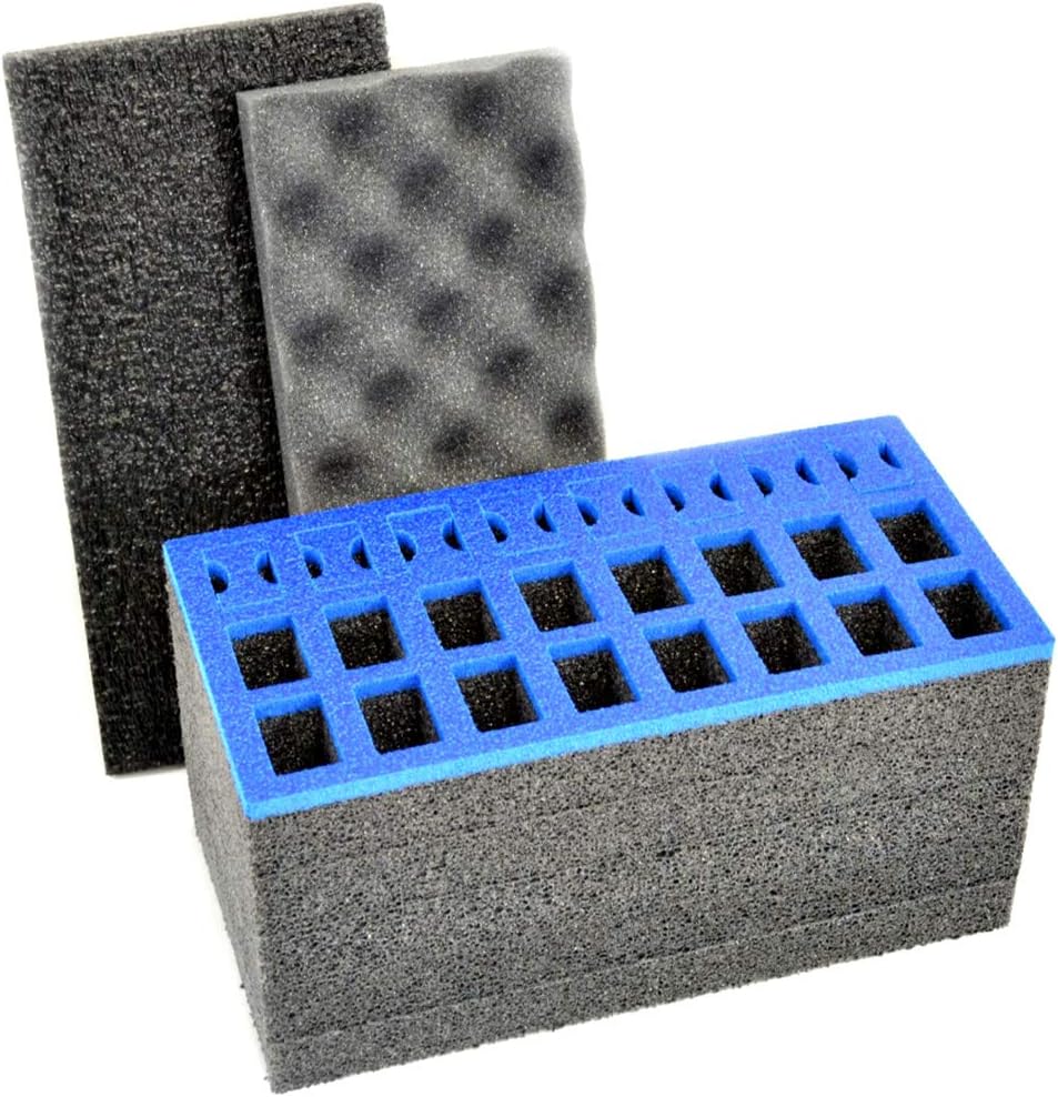 MY CASE BUILDER 24 Pistol Magazine Foam Insert - Ammunition Mag Storage for .50 Caliber Ammo Cans - 3 Piece Set Pre-Cut Military Grade Polyethylene Foam (Ammo Can Not Included)