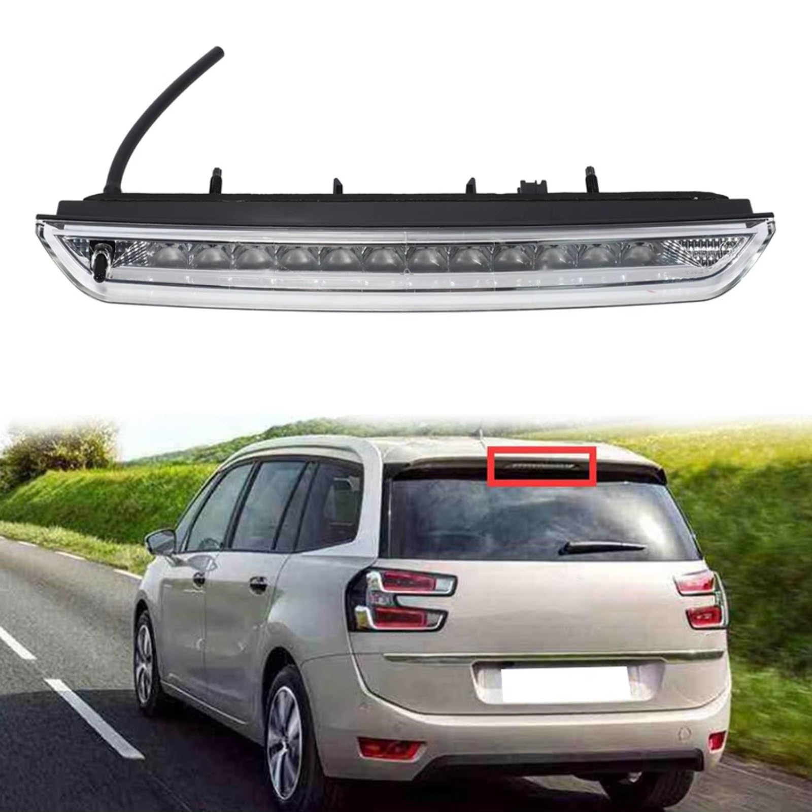 Tercera Luz Stop Compatible Con Citroen Para C4 Tercera Luz Freno Trasera Pieza Repuesto Para Coche Accesorios 6351LX