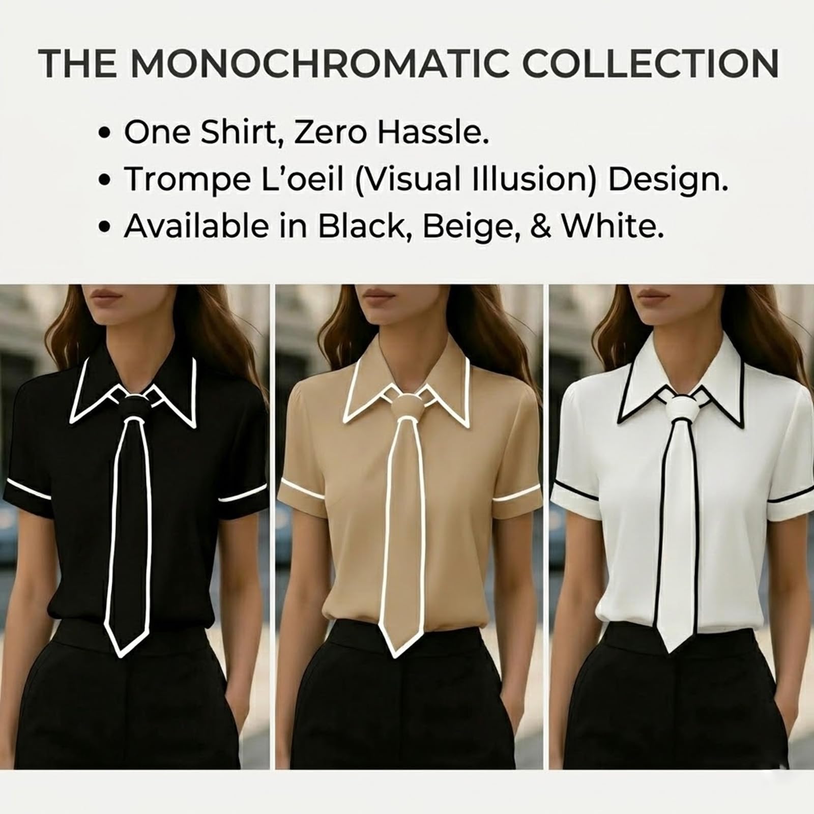 Blusa de satén de manga corta con botones para mujer, elegante, delgada, para negocios, trabajo, oficina, informal, con lazo en el cuello