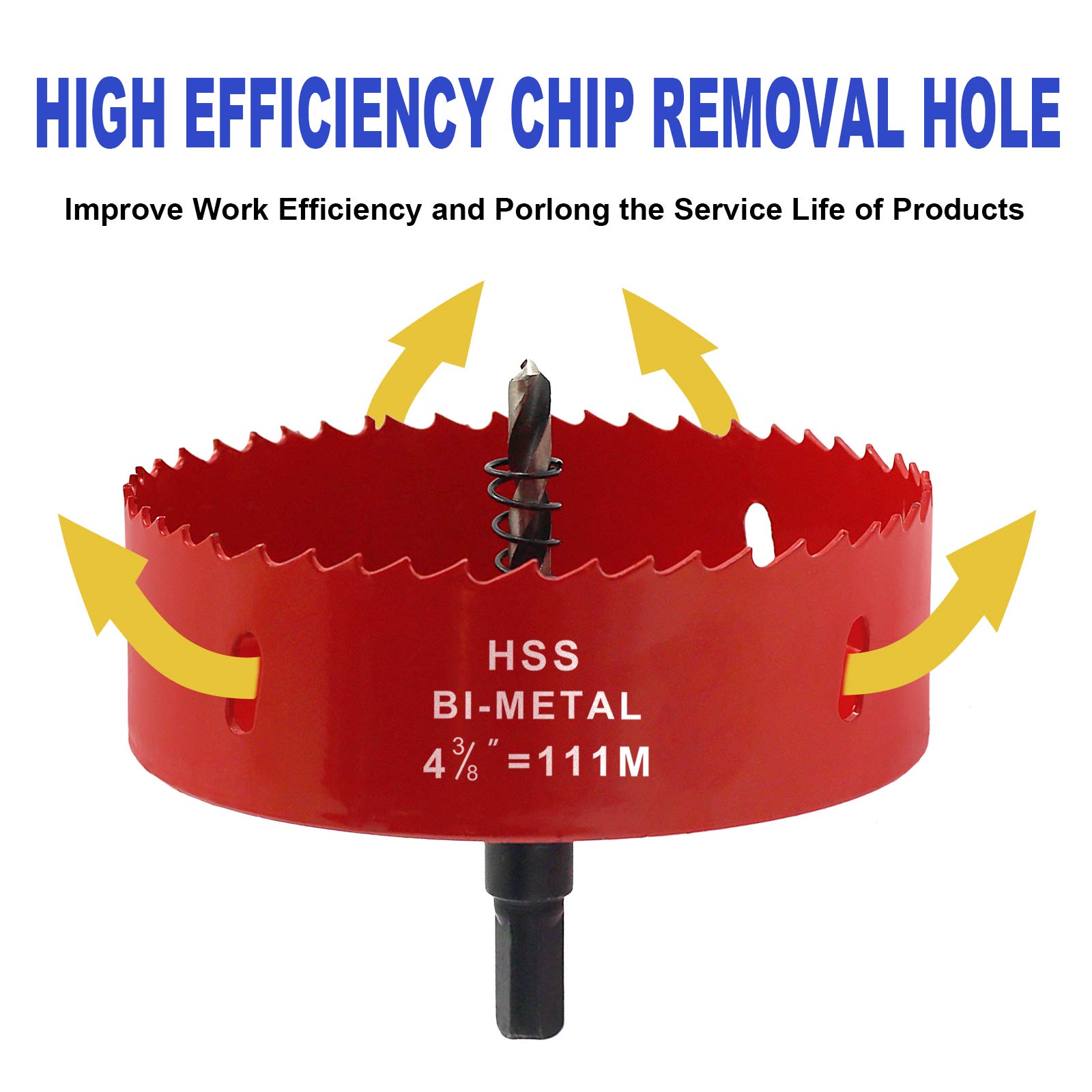 Hordion Hole Saw - 4 3/8" Bi-Metal -6 Hordion Hole Saw - 4 3/8" Bi-Metal -6