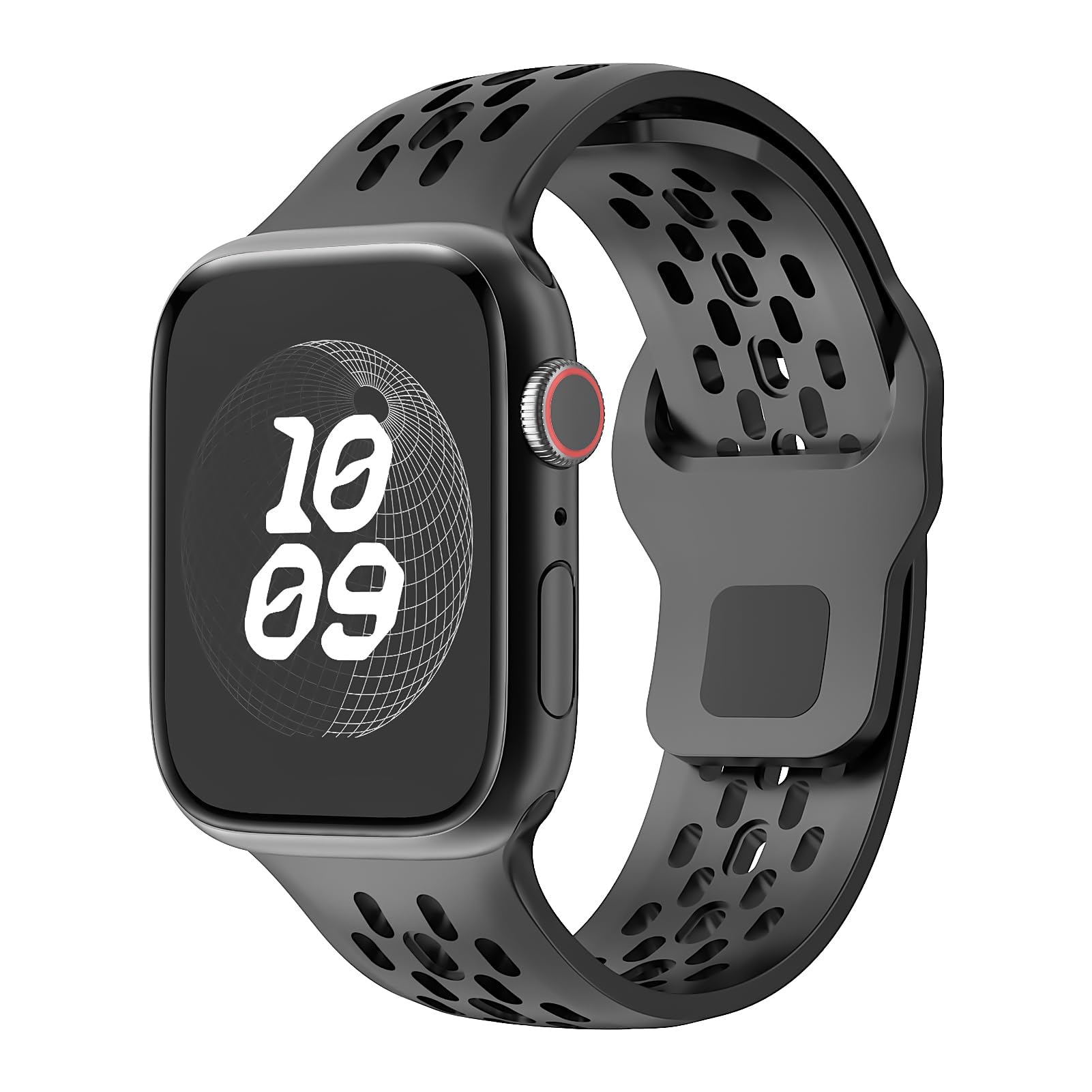 VEMIGON Breathable Sport Band for Apple Watch Band 44mm 45mm 46mm Ultra 49mm 40mm 41mm 38mm 42mm, Soft Silicone Replacement Strap for iWatch Ultra 2, Nike+ Series 10 9 8 7 6 5 4 3 SE2 SE-image-17