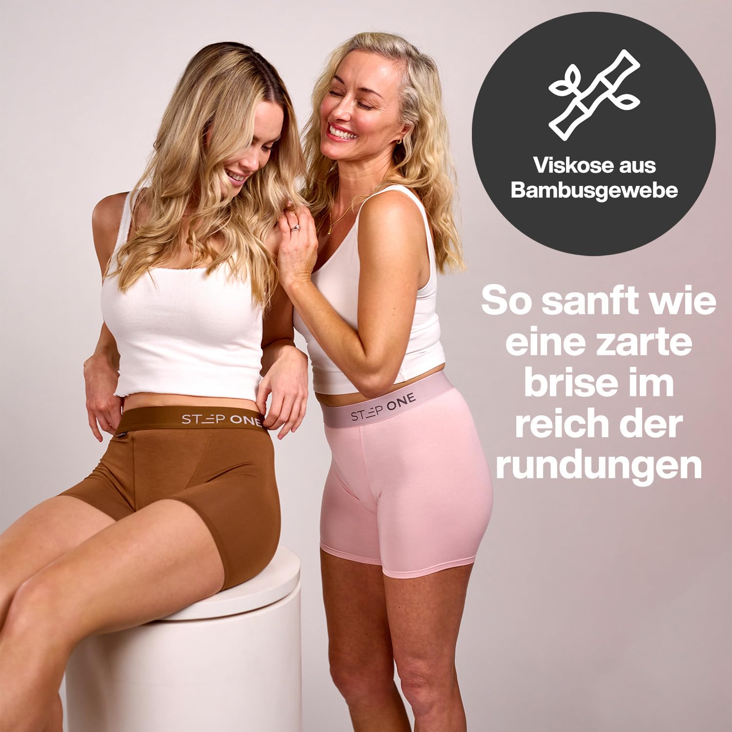 STEP ONE Boxershorts Damen Unterwäsche - Feuchtigkeitsabweisende Damen Boxershorts, Pantys Damen Unterhosen mit Scheuerschutz, Bequeme Hotpants Damen Unterwäsche