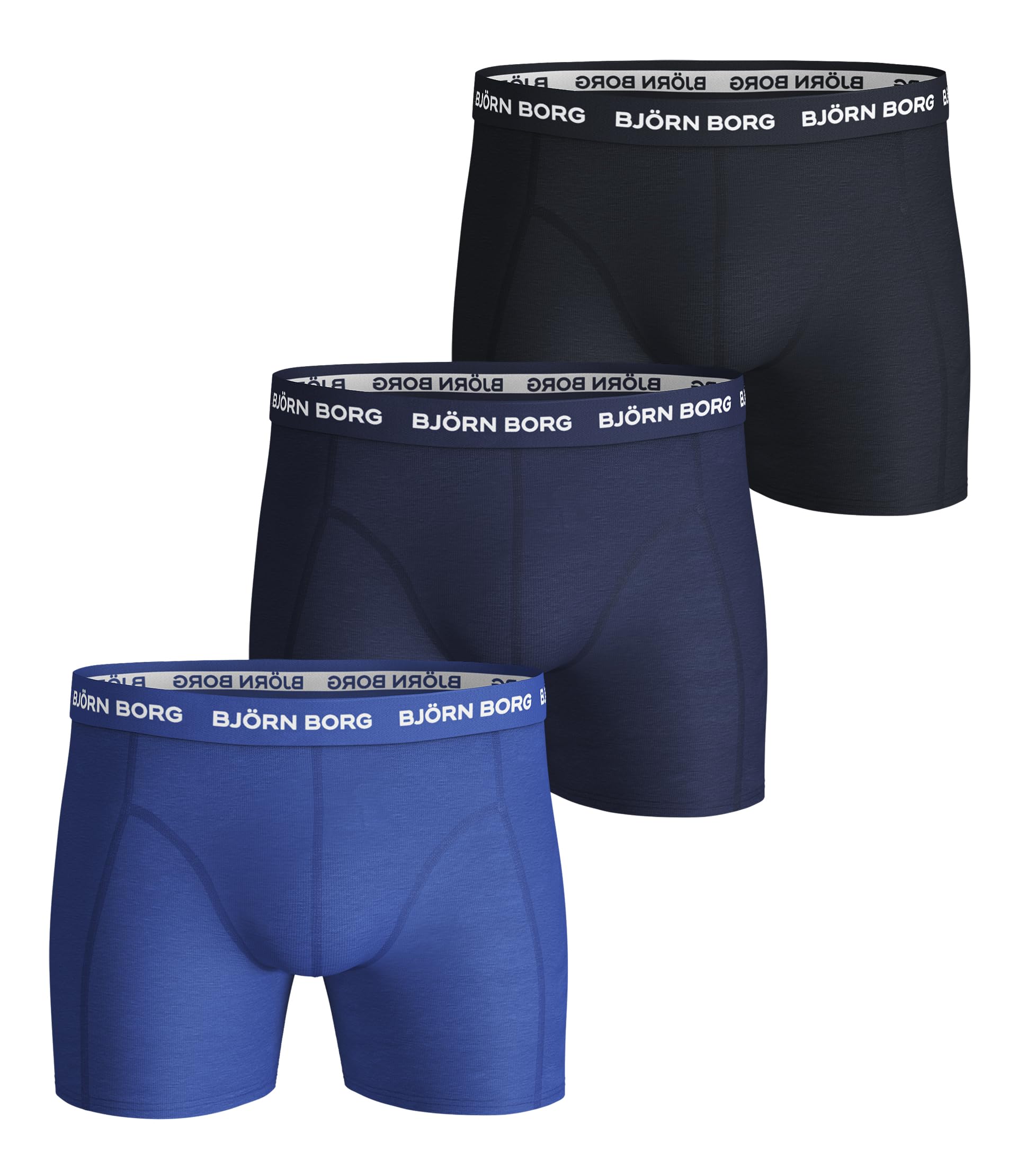 Björn Borg Men's Sammy Solid Boxer Shorts, Blue (Skydiver ), XL UK