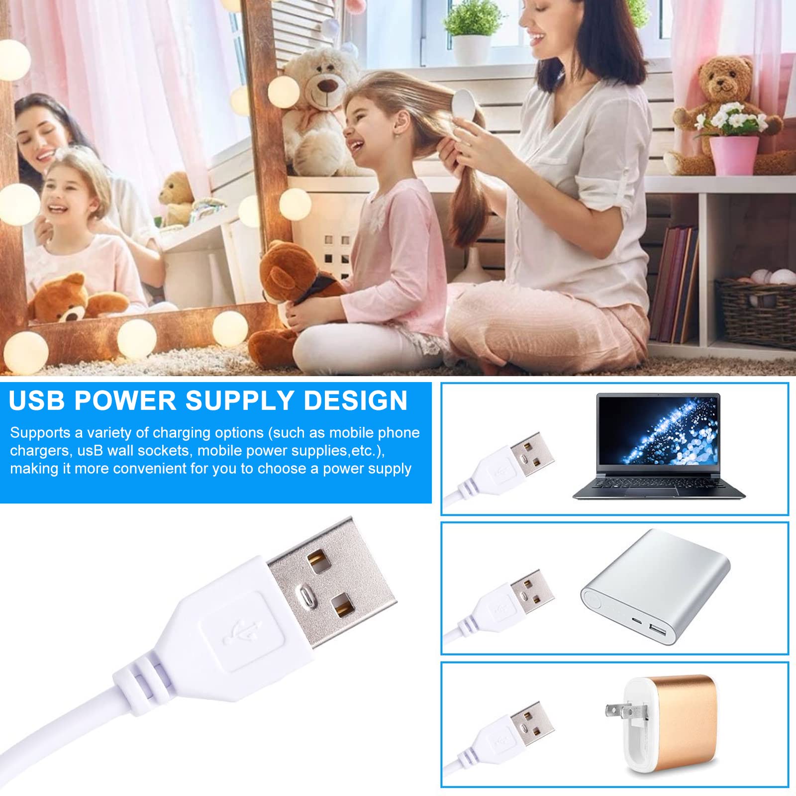 YOYIAG LED Vanity Mirror Lights: Vanity Lights for Mirror with 14 Dimmable Led Light Bulbs 3 Color Modes - Image 4