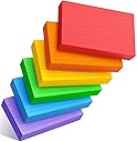 Colored Index Cards 3x5 Inch - 300 Count Flash Cards for Studing, Colored Note Cards 3x5 Cards Neon 3 by 5 Index Cards Ruled Colorful Notecards 3 x 5 Lined Neon Flashcards 6 Colors (50 Count Each)