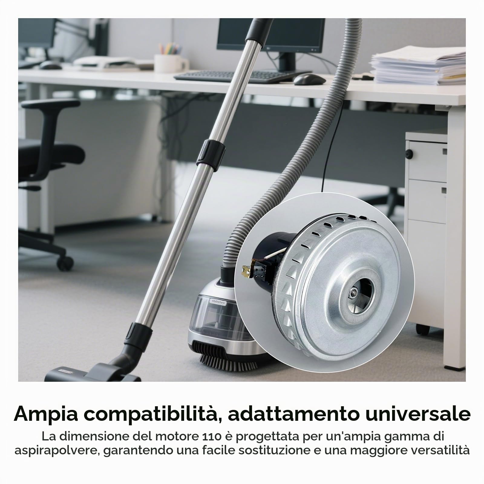 MagiDeal Motore per aspirapolvere, pezzo di ricambio, universale, 1200 W, facile da installare, parti di riparazione, parti per aspirapolvere per accessorio, 110 motore