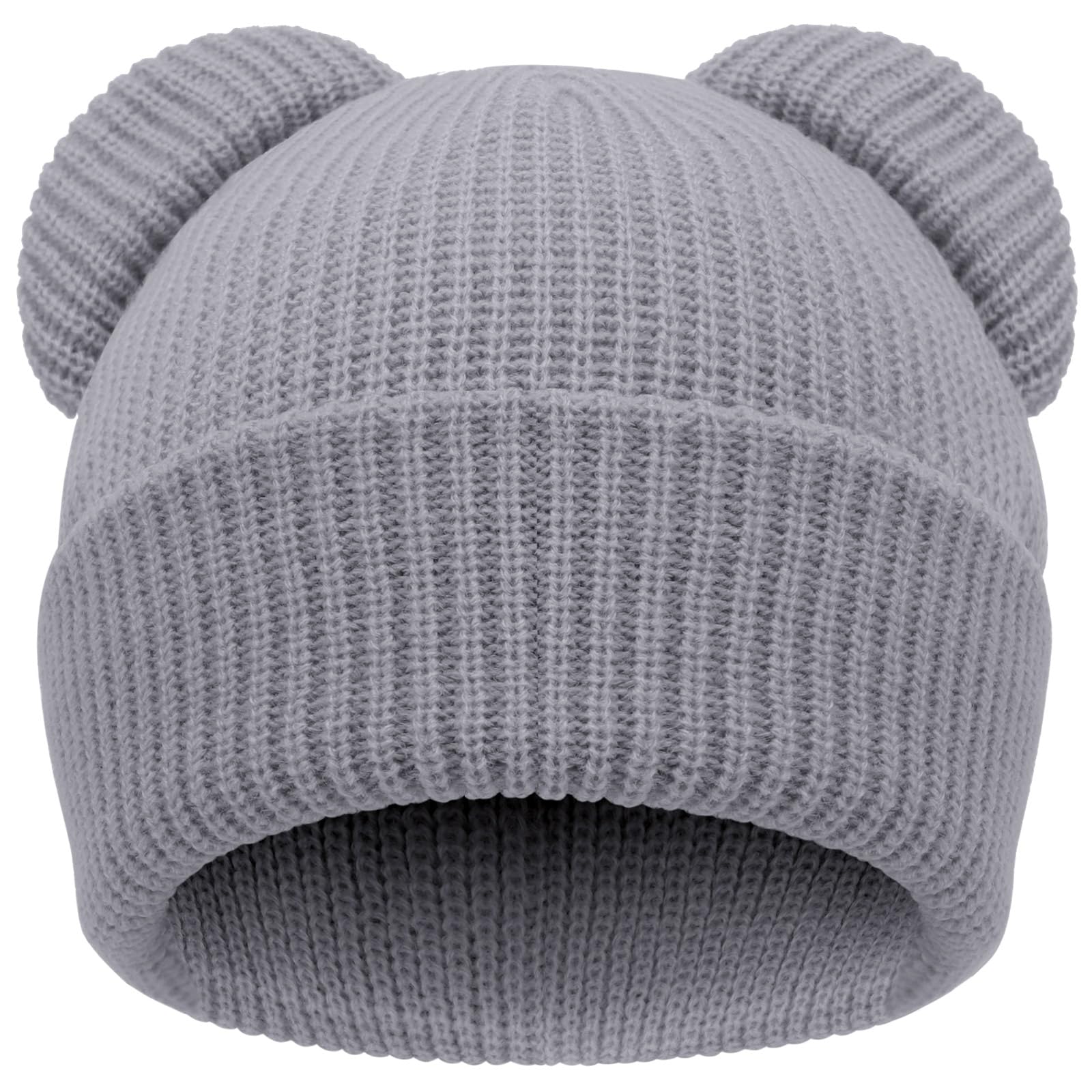 DRESHOW Kleinkind Beanie Baby Wintermützen Baby Weich Stricken Süße Bärenohren Mütze für Jungen Mädchen Warm Mütze Mützen für 0 Monate-24 Monate