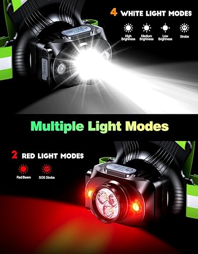 Miniatura 4 de Luces de correr para corredores, 500 lúmenes de luz de correr con inclinación ajustable de 45, chaleco reflectante de 360 y equipo de seguridad