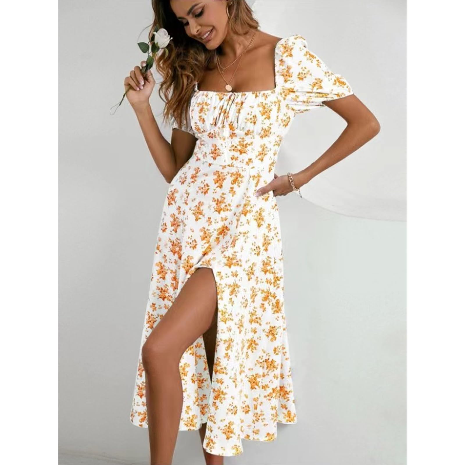 Robes D'Été Robes Pour Femmes Robes D'Été Mi - Longue Robes Pour Femmes Robe Moulante à Dos Découvert Élégante Sans Manches Split Casual Party Dress, HUTALIM, Bleu clair, XXL