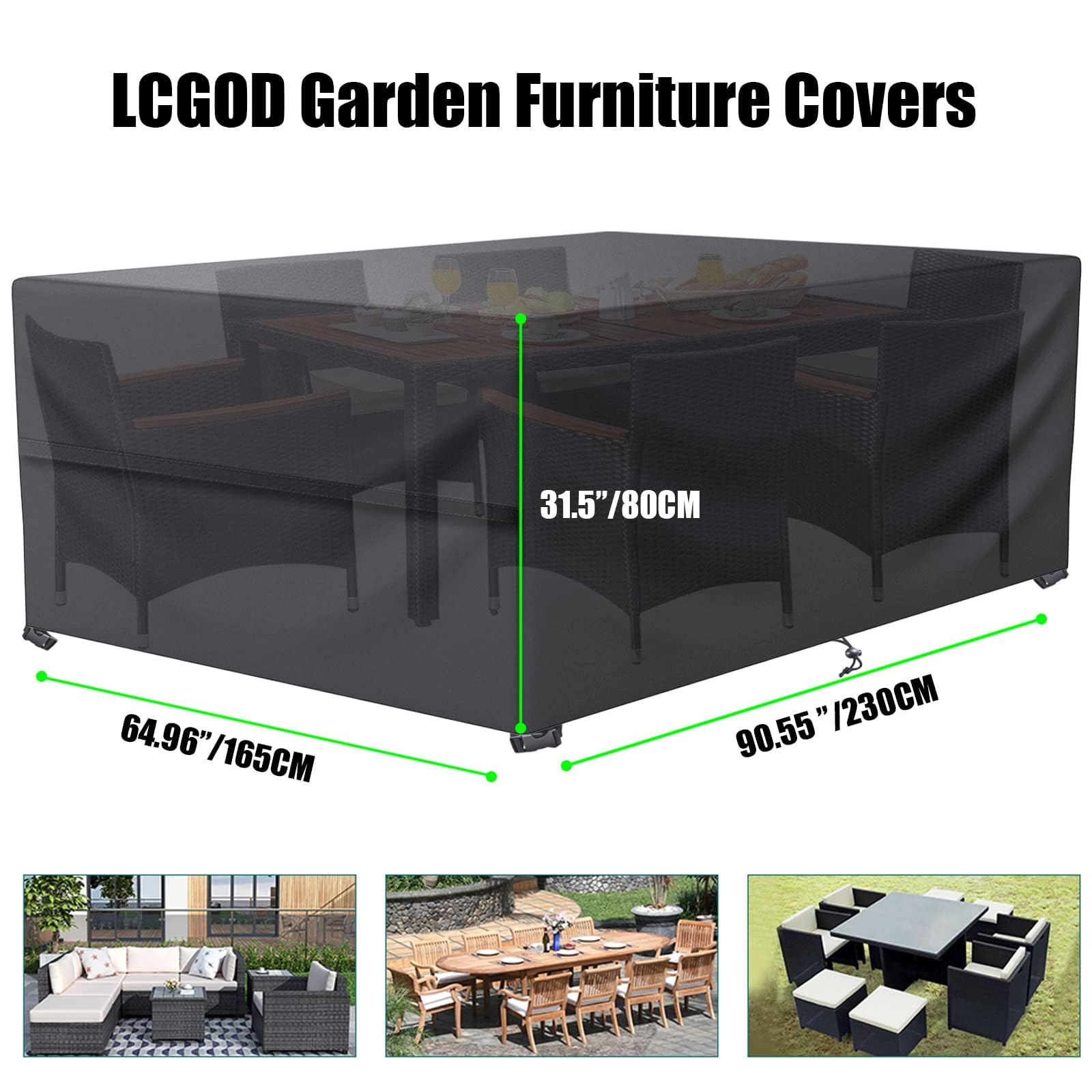 Housse De Canapé D'Extérieur, 420D Oxford Anti-Poussière Anti-Uv Grill