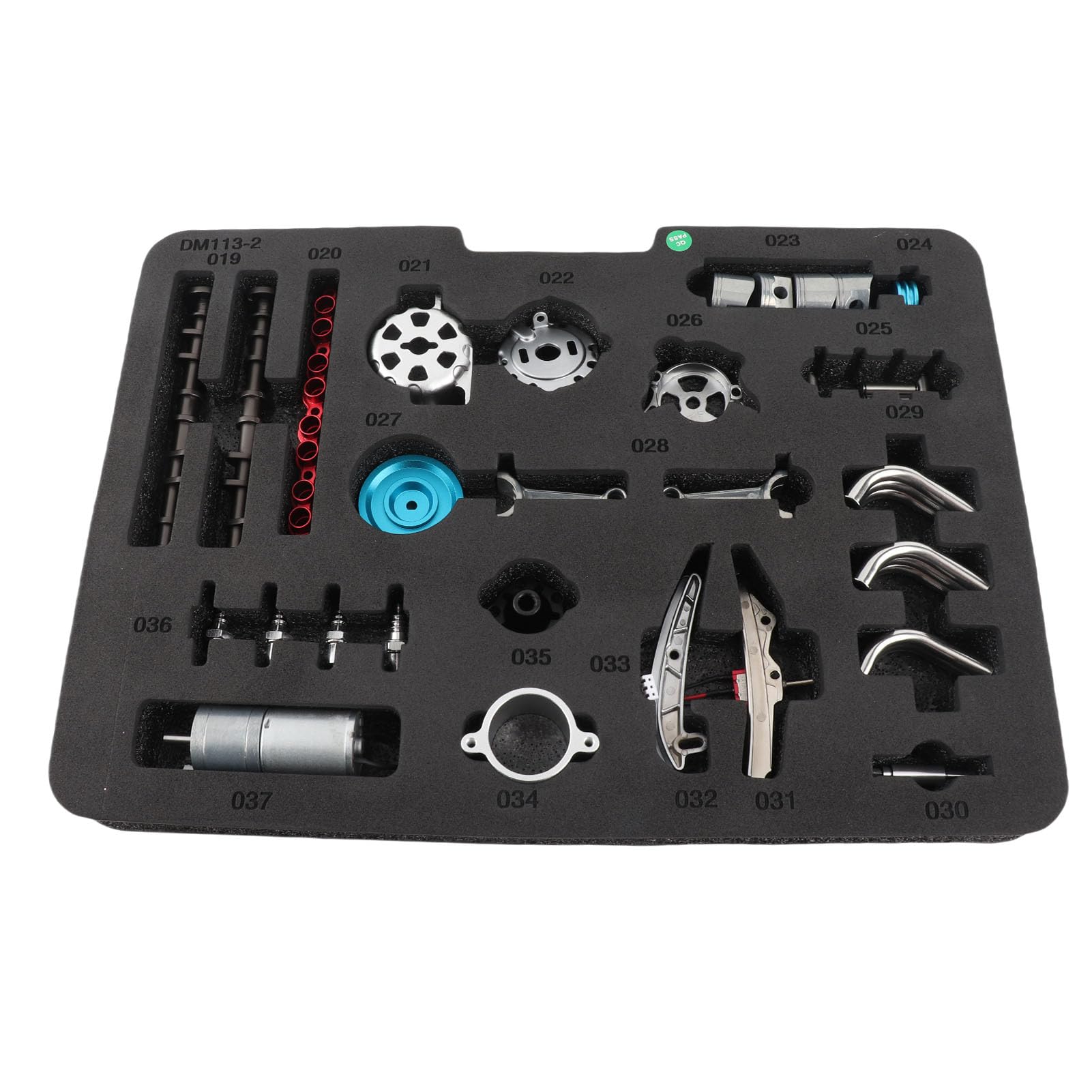 Changor Kit Motore a 4 Cilindri Modello Assemblato Fai-da-te Interamente in Metallo per Giocattoli Meccanici per Auto Lega di Alluminio 158,5 X 182 X 117 Mm