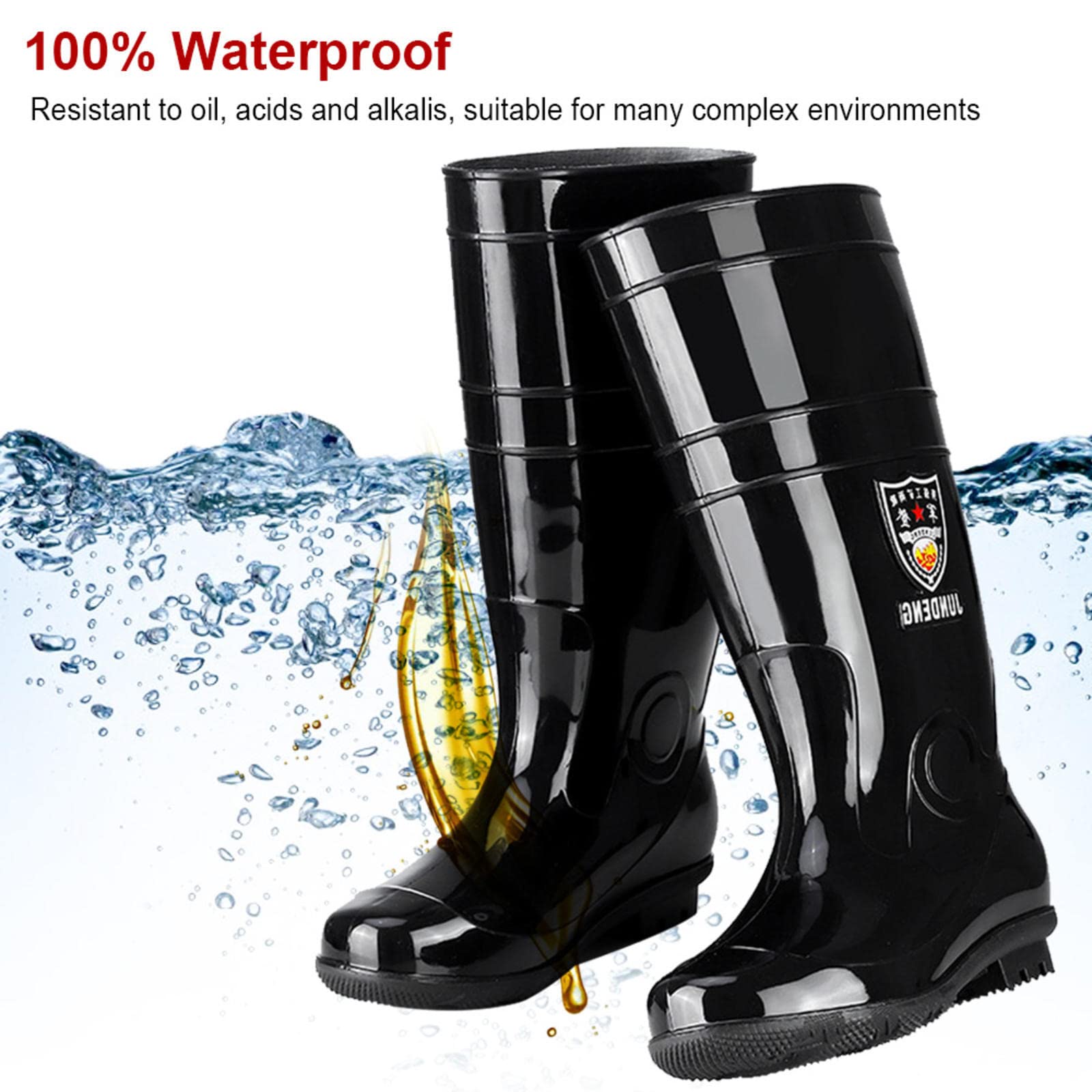 TAJAX Stivali wellington di sicurezza, stivali di gomma industriali completamente impermeabili e resistenti all'olio, 36-51EU scarpe da lavoro antiscivolo per adulti unisex
