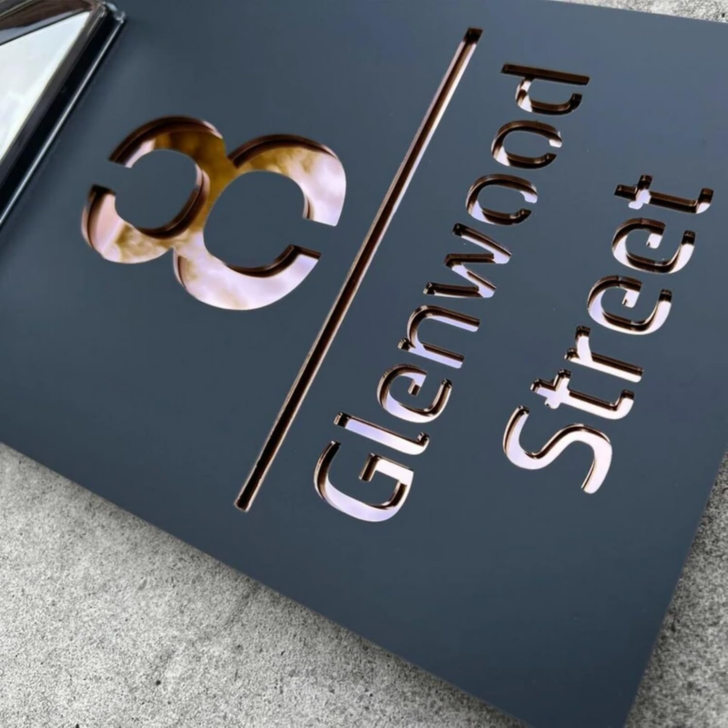 Personalized Solar 3d Modern Door Plaque,Personalised House Number Plaques with Solar Light for Outside Wall,Illuminated House Numbers,Plaques & Signs (Black White)