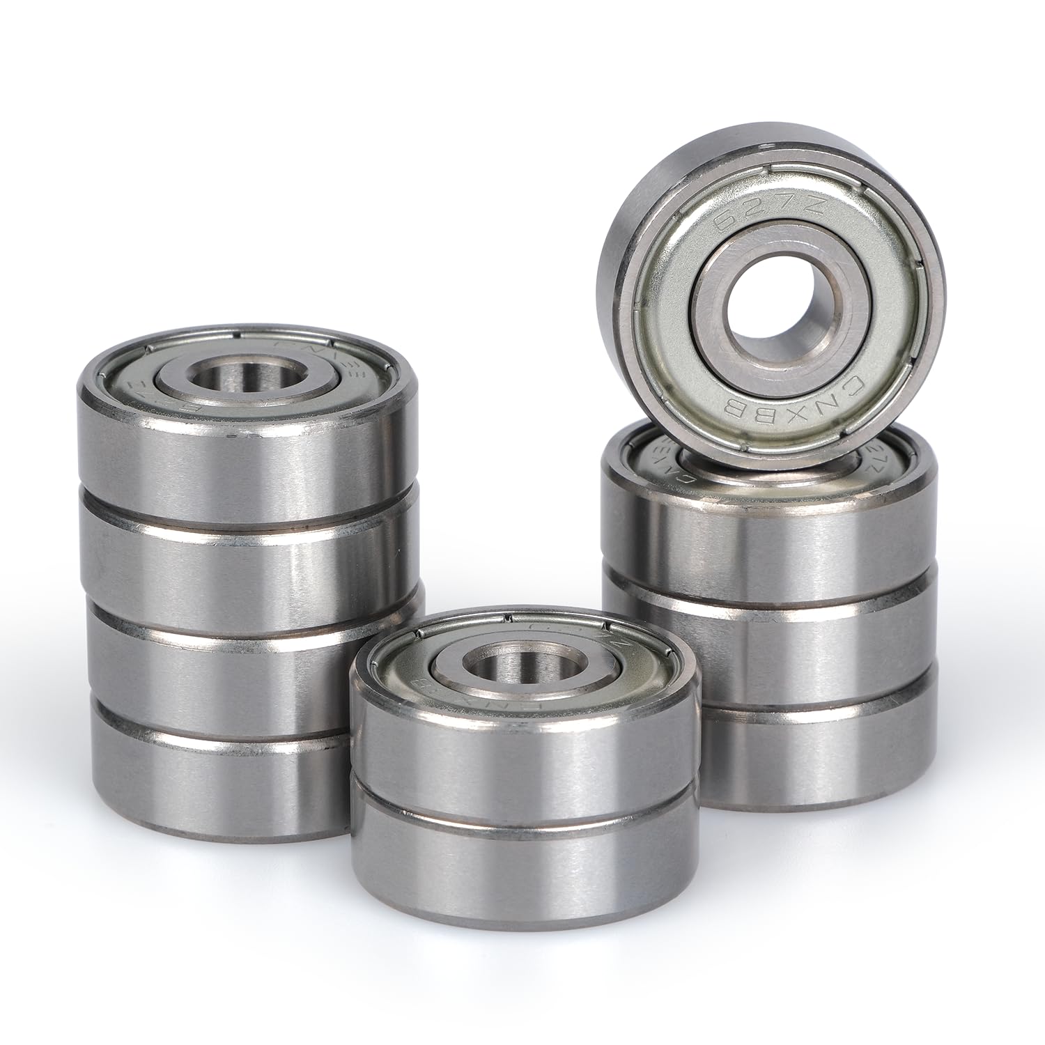 10pcs 627ZZ Ball Bearing, Double Metal Sealed Deep Groove Bearings 7x22x7mm, High Temperature High Speed and Low Noise, Chromium Bearing Steel (10, 627-ZZ)