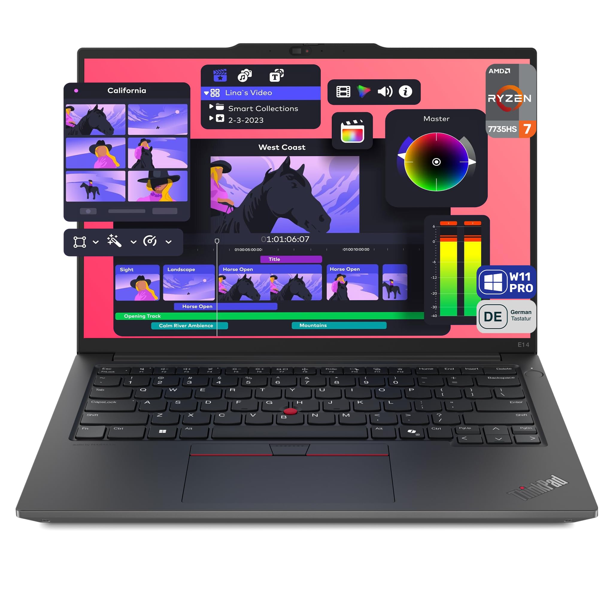 Lenovo Thinkpad E14 Gen 6 Laptop, AMD Ryzen 7 7735HS, 32 GB DDR5