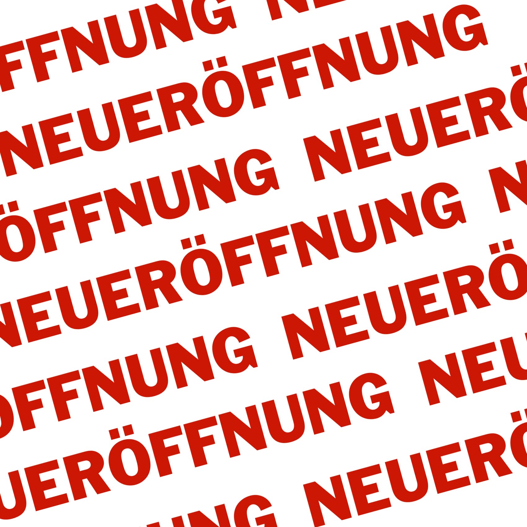 Finest Folia 4 x Schriftzug NEUERÖFFNUNG Rot Schaufenster Aufkleber Laden Geschäft Werbung Schaufensterbeschriftung selbstklebend KX046