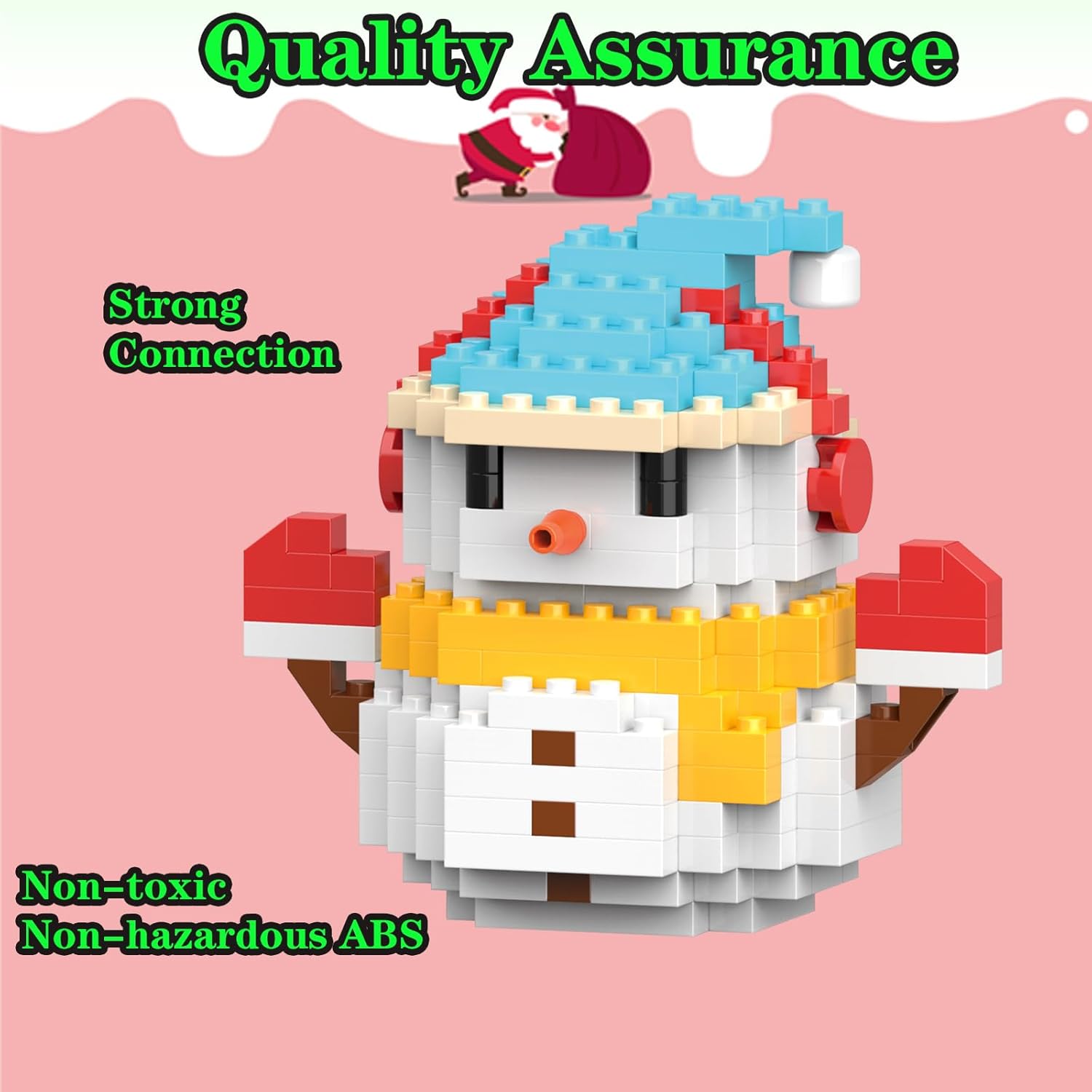 Quality assurance image highlighting strong connection and non-toxic ABS material