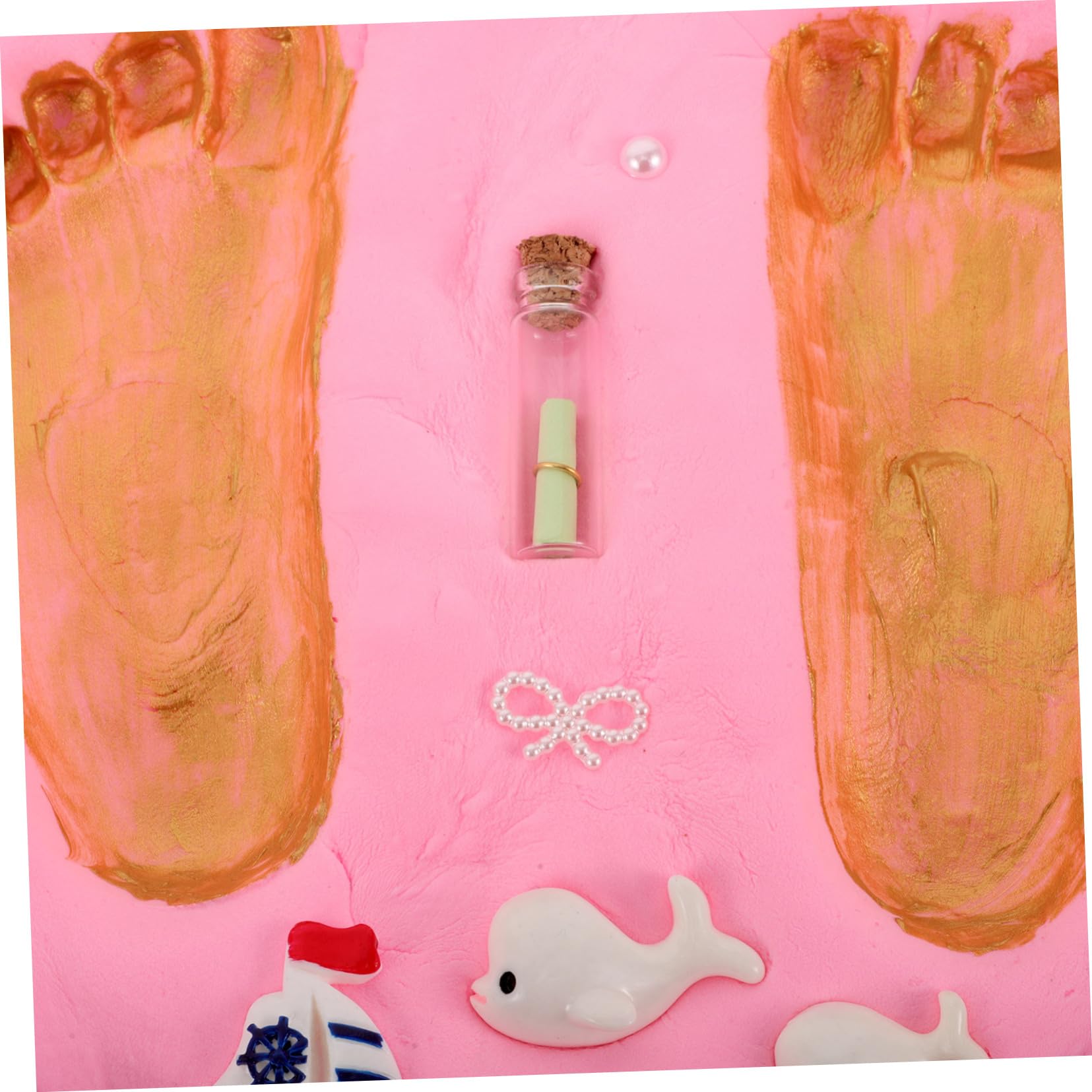 Vaguelly Kit de Huellas para Ñiño Recién Nacido, Huellas de Manos y Pies, Impresión Clara y Detallada, se Seca sin Desvanecerse, Recuerdo para 100 Días