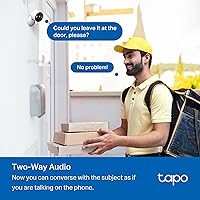 Vista 7 de Tapo - Cámara de seguridad de 1080p para interiores/exteriores - Detección gratuita de personas/movimiento/llanto de bebé